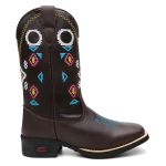 Bota Texana Feminina Cano Longo Café