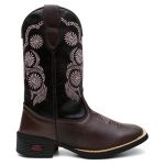 Bota Texana Feminina Cano Longo Café Preto