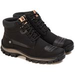 Bota Adventure Motociclista Masculino Sintético Cadarços Preto