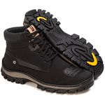 Bota Adventure Motociclista Masculino Sintético Cadarços Preto
