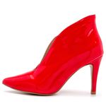 Sapato Feminino Ankle Boot em Napa Verniz Vermelho