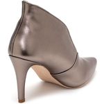 Sapato Feminino Ankle Boot Napa Metalizada Ônix