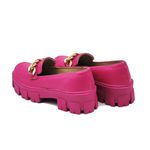 Sapato Mocassim Feminino Oxford Tratorado Napa Pink