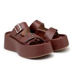 Tamanco Feminino Plataforma Conforto Cacau