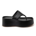 Tamanco Feminino Flat Plataforma Preto