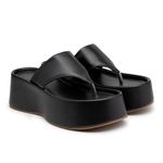 Tamanco Feminino Flat Plataforma Preto