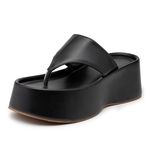 Tamanco Feminino Flat Plataforma Preto