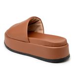 Tamanco Papete Feminino Flatform Caramelo