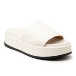 Tamanco Papete Feminino Flatform Off White