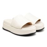 Tamanco Papete Feminino Flatform Off White