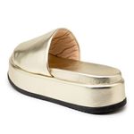 Tamanco Papete Feminino Flatform Ouro Light