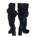 Bota Feminina Slouchy Salto Médio Triangular Cristal Preto