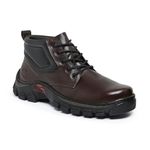 Bota Masculina Tratorada Couro Legítimo Marrom