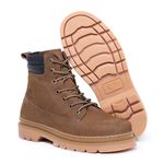 Bota Masculina Couro Legítimo Marrom Claro