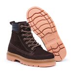 Bota Masculina Couro Legítimo Marrom