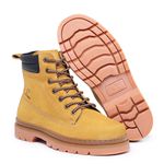 Bota Masculina Couro Legítimo Mostarda