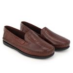 Sapatilha Masculina em Couro Legítimo Conhaque
