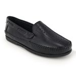 Sapatilha Masculina em Couro Legítimo Preto