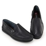 Sapatilha Masculina em Couro Legítimo Preto