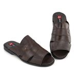 Chinelo Masculino Couro Legítimo Café
