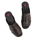 Chinelo Masculino Couro Legítimo Café