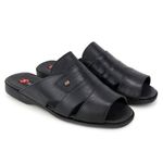 Chinelo Masculino Couro Legítimo Preto