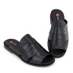 Chinelo Masculino Couro Legítimo Preto