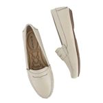 Mocassim Feminino Couro Legítimo Off White