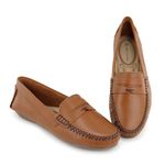 Mocassim Feminino Couro Legítimo Whisky