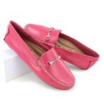 Mocassim Feminino em Couro Legítimo Rosa