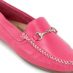 Mocassim Feminino em Couro Legítimo Rosa