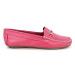Mocassim Feminino em Couro Legítimo Rosa