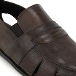 Sandália Masculina Couro Legítimo Café