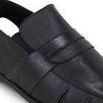 Sandália Masculina Couro Legítimo Preto