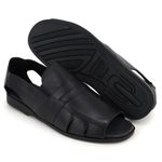 Sandália Masculina Couro Legítimo Preto