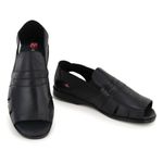 Sandália Masculina Couro Legítimo Preto