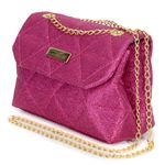 Bolsa Feminina Haldrys Pink Gliter 