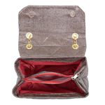 Clutch Feminina Marrom Glacê Gliter 