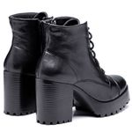 Bota Coturno Feminino Tratorado Preto