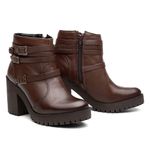 Bota Coturno Tratorado Feminino Chocolate