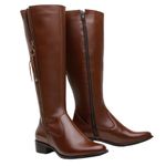 Bota Montaria Feminina Couro Legítimo Whisky