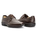 Sapato Masculino Conforto Em Couro Legítimo Café