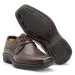Sapato Masculino Conforto Em Couro Legítimo Café