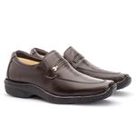 Sapato Masculino Conforto em Couro Legitimo Café