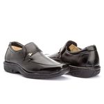 Sapato Masculino Conforto em Couro Legitimo Preto