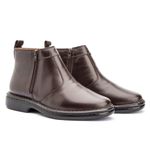 Bota Masculina Conforto Em Couro Legítimo Café