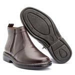 Bota Masculina Conforto Em Couro Legítimo Café