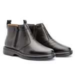 Bota Masculina Conforto Em Couro Legítimo Preto