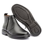 Bota Masculina Conforto Em Couro Legítimo Preto