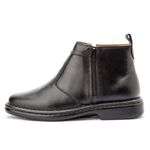 Bota Masculina Conforto Em Couro Legítimo Preto